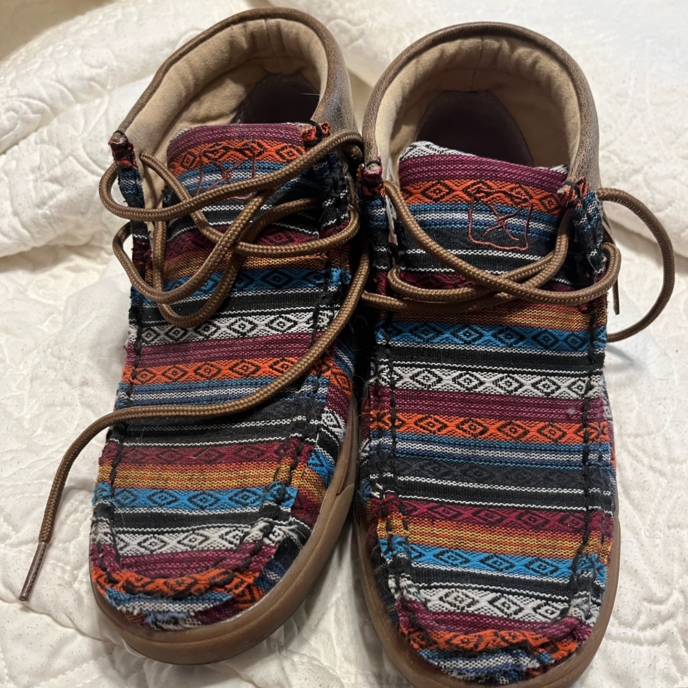 Twisted X Serape Driving Mocassins w/ Fringe